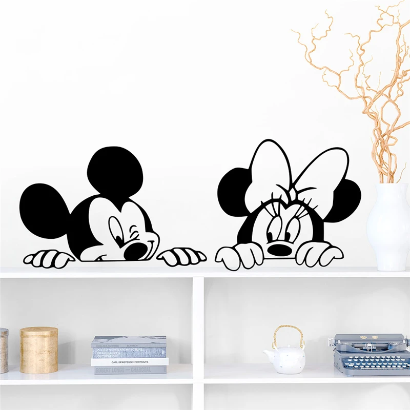 cartoon mickey minnie mouse vinyl wall stickers bedroom baby