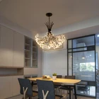 Светодиодный люстра Nordic Tree Branch, стильная декоративная Подвесная лампа Светлячок, декор для гостиной, спальни, люстра, подвесной светильник