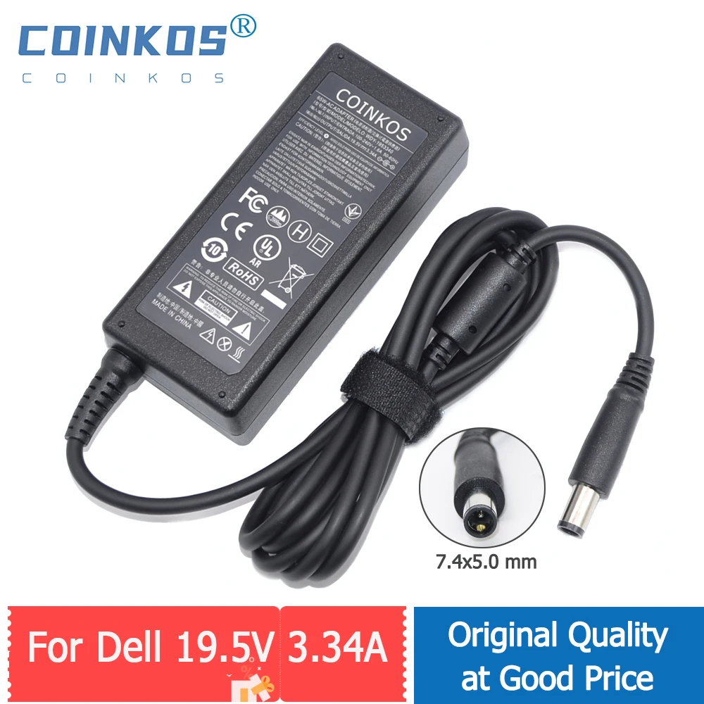 

Genuine 65W Notebook Chargers for Dell Latitude 19.5V 3.34A Ac Adapter E7250 E6430 E6500 Laptop Charger Power Supply