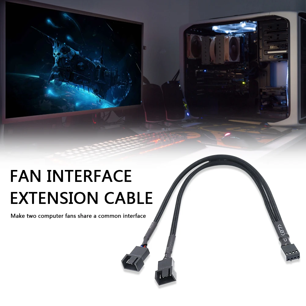4 Pin Y сплиттер кабель PWM женский 3/4 Материнская плата Процессор вентилятор PC чехол