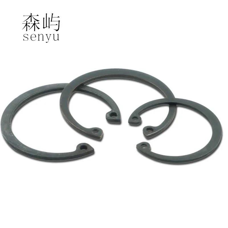 ЛУЧАНГ Зажимы кольцевые для отверстия Марганцевая сталь Кольцо удерживающее отверстие Подшипниковый держатель Металлический клиновидный зажим Сортировка черная.