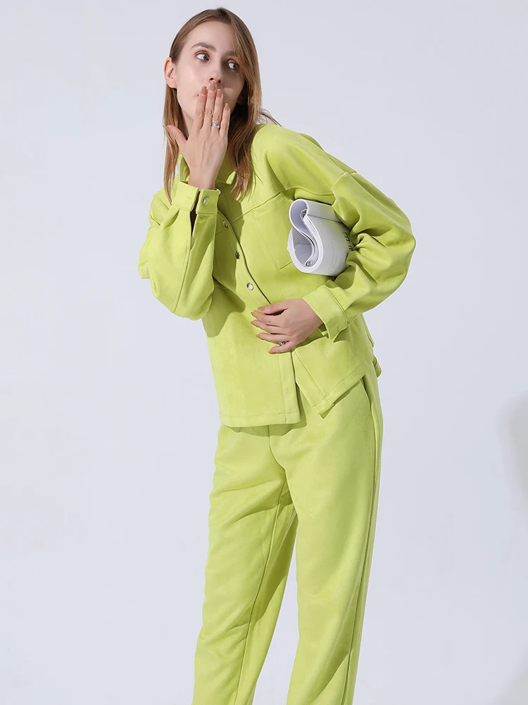 GCAROL женские спортивные костюмы бархатная куртка и брюки с открытыми плечами