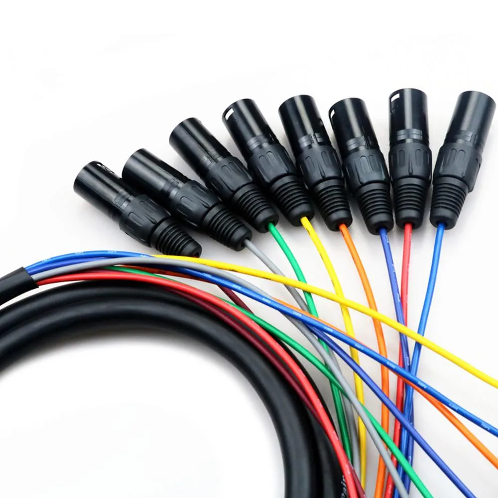 Профессиональный аудиоудлинитель 8-канальный m/f мультимедийный snake 8 пар