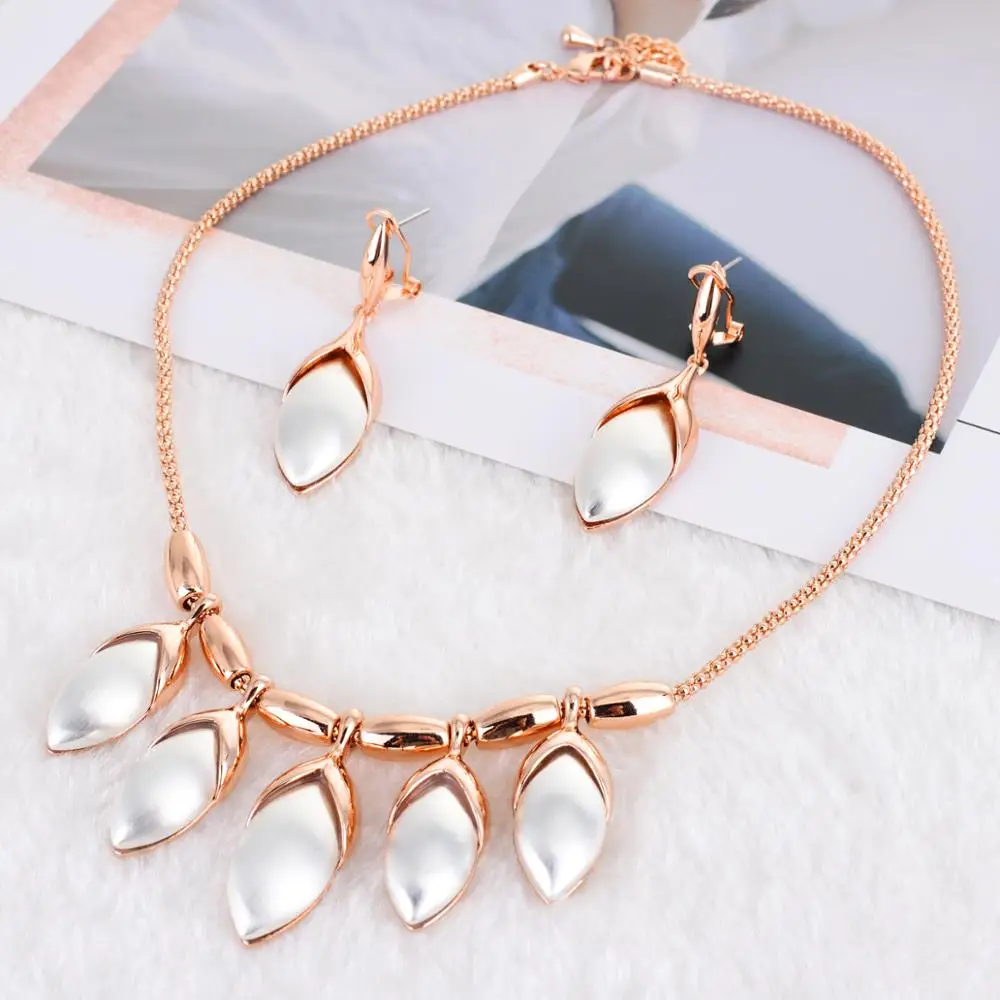 Венский Дубай искусственная Геометрическая цепочка ожерелье и серьги разные