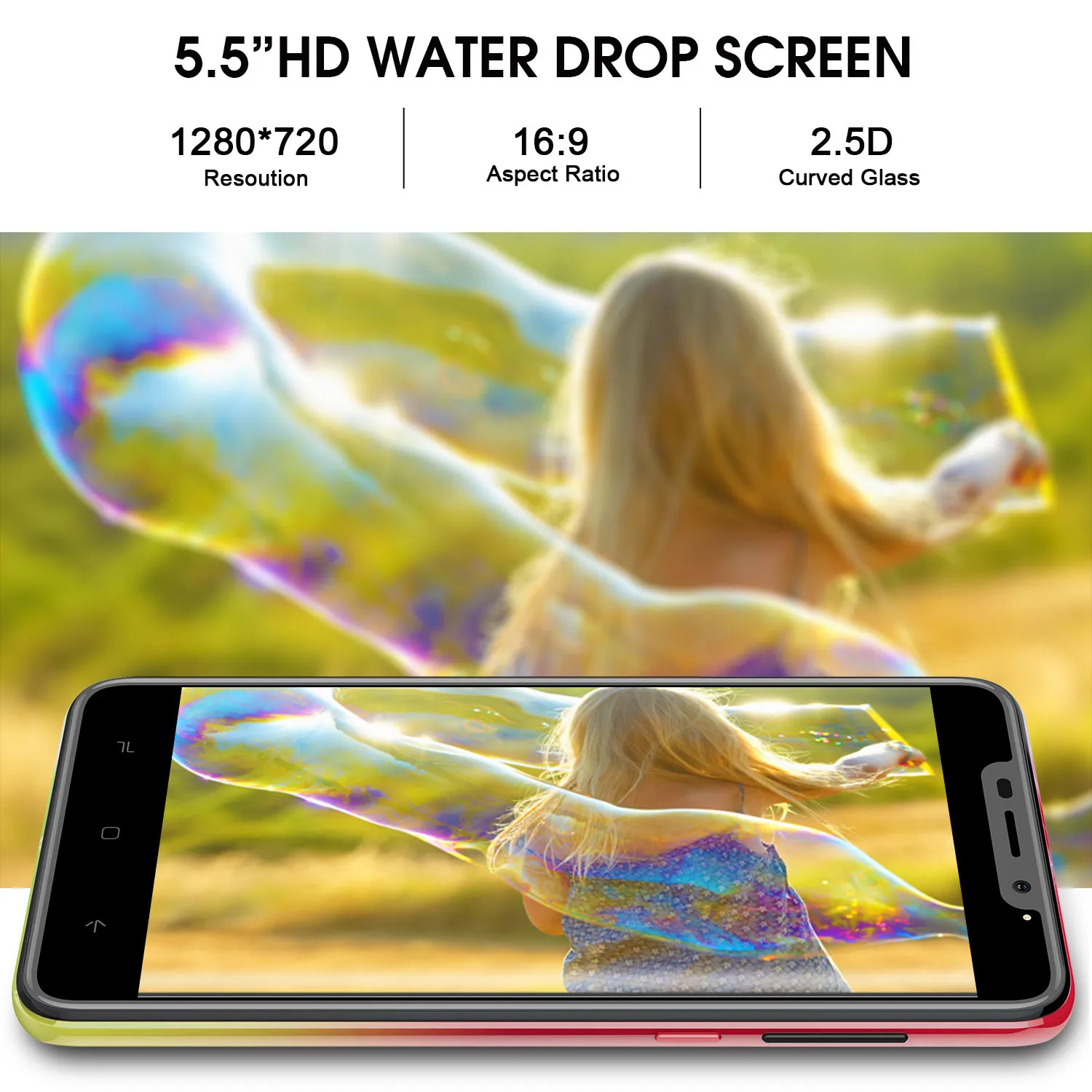 DUODUOGO G55 мобильный телефон Android 9,0 3 ГБ RAM 16 Гб ROM 13MP+ 5MP 5," HD ips 4800mAh отпечаток пальца 4G celular смартфон мобильный телефон