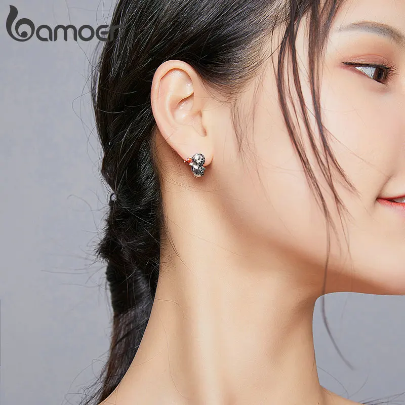 Женские серьги гвоздики из серебра 925 пробы с фианитом|Серьги-гвоздики| |