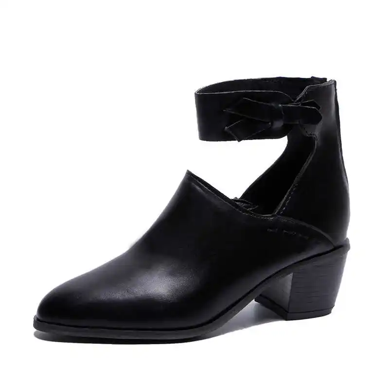 

New large single shoes women's thick heel middle heel high top single shoes women's casual single shoes in autumn 2020