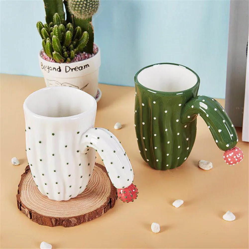 Cactus Coffee Cups and Mugs 350ml/420ml Tea Milk Ceramic with Handle Mug Novelty Gifts For Your Friends/Kid | Дом и сад