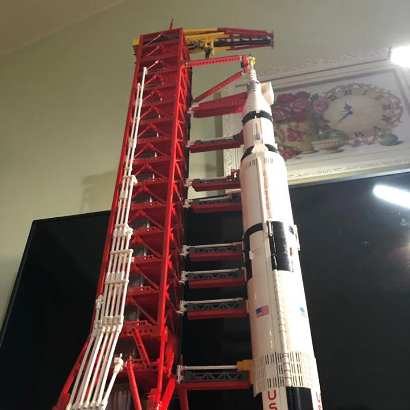 Конструктор игрушечный Apollo Saturn V Rocket 37003 пусковая Волшебная башня креативные