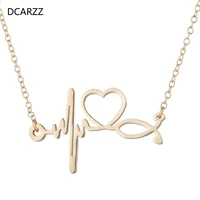 dcarzz stethoscope pendant necklace stainless steel necklace romantic jewelry party best doctornurse women gift