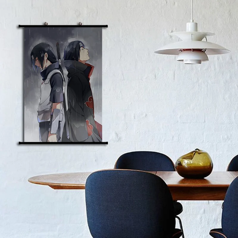 

Anime Naruto Wall Poster Uchiha Itachi PVC Poster Wall Stickers Sasuke Painting Bedroom Picture Home Decorative Poster Gifts