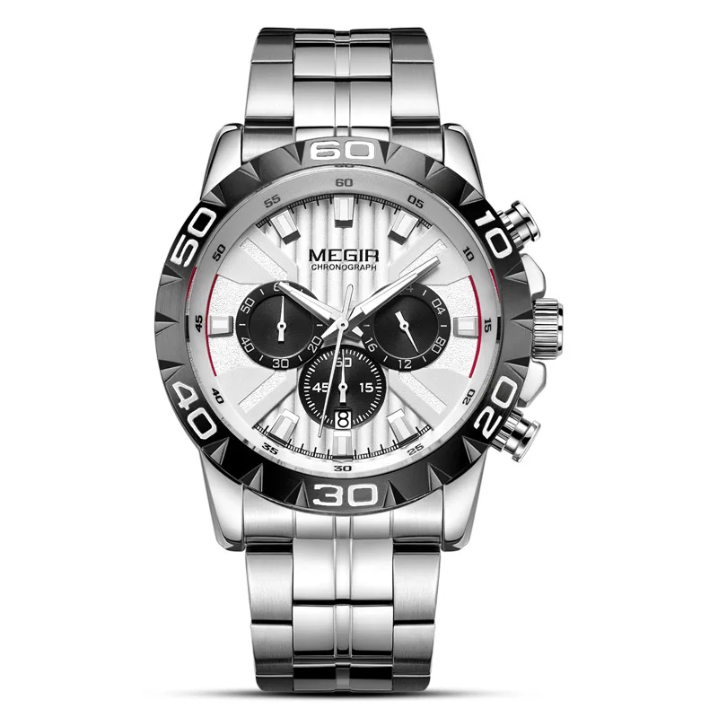 

Men's Watch Fashion Atmosphere Multifunctional Business Watch Steel Band Quartz Watch
