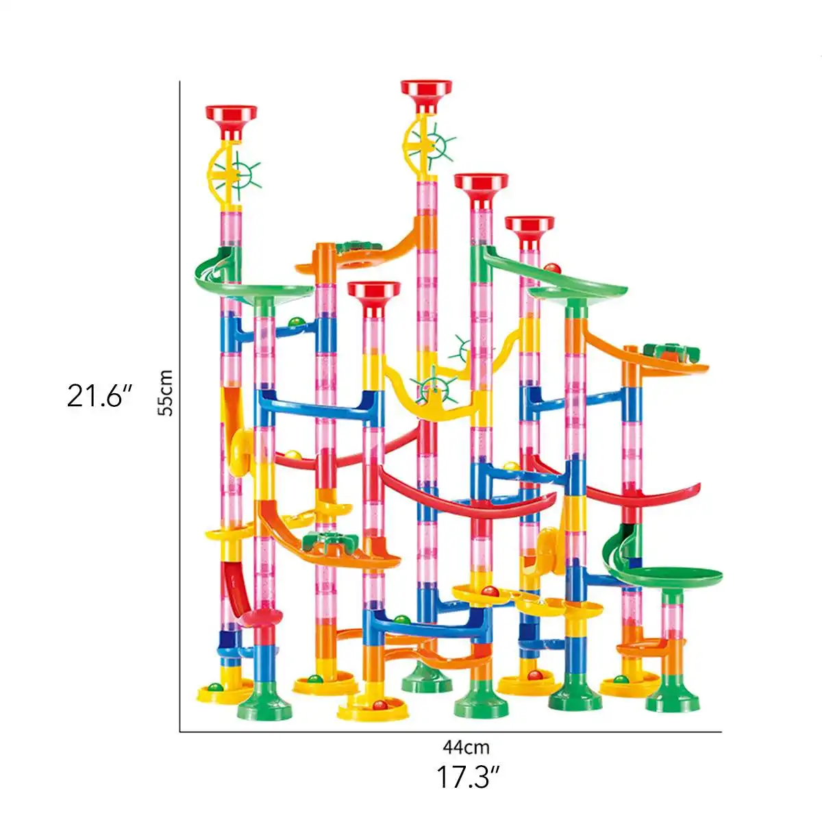 

133pcs/Set 3D Maze Ball Roll Toys Run Pipeline Race Track Building Blocks Children DIY Construction Marble Kids Christmas Gift