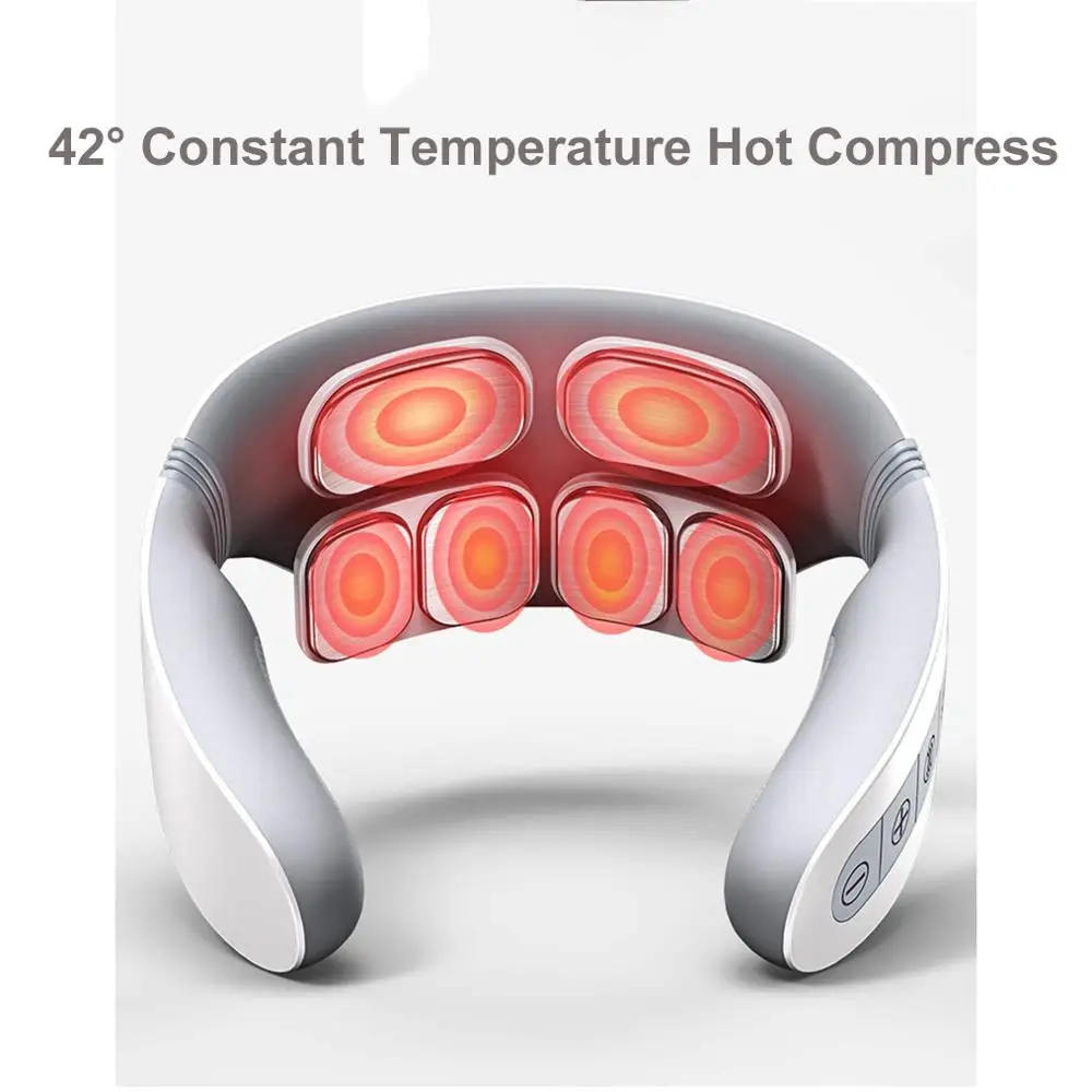 Массажер для шеи смарт 4/6D Электрический десятки импульсный горячий компресс