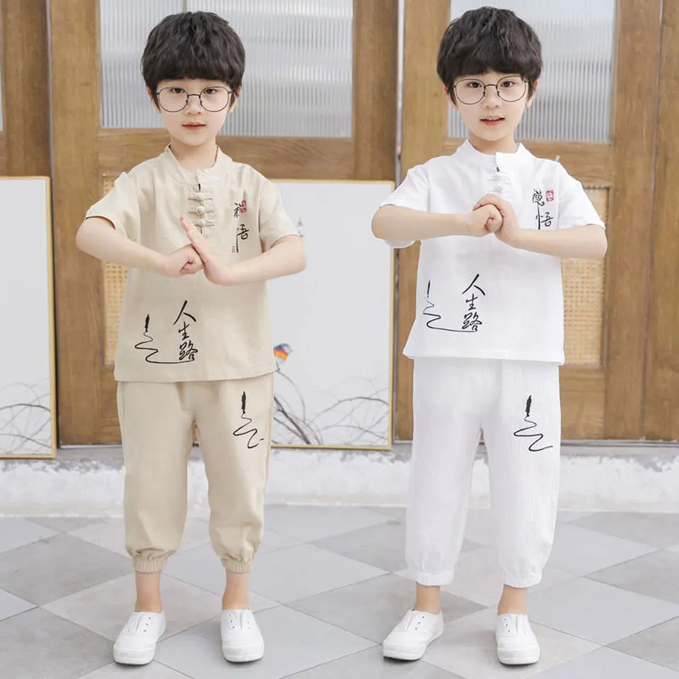 

2PCS Boys Clothing Sets Summer Boys Clothes Casual Outfit T-shirt + Pants Kids Tracksuit For Age 2-12Yrs Children Clothing Suit