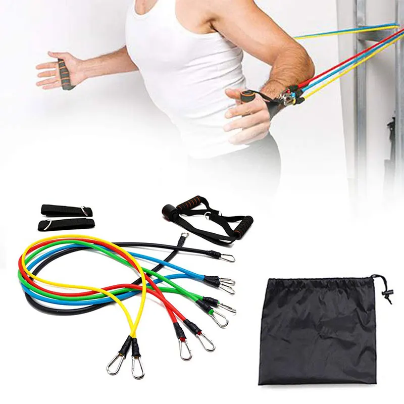 Латексные ленты 11 шт./компл. тянущиеся резиновые для тренировок йоги фитнеса с