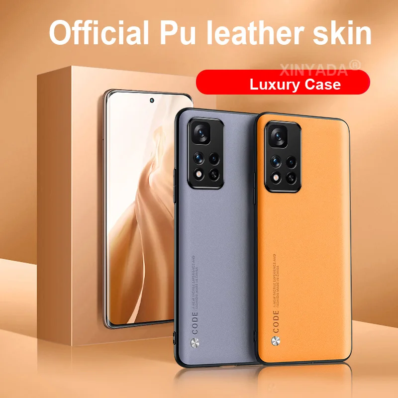 

Чехол из искусственной кожи для Xiaomi Poco M4 Pro, мягкий силиконовый чехол из ТПУ для Poco M4 Pro, задняя крышка