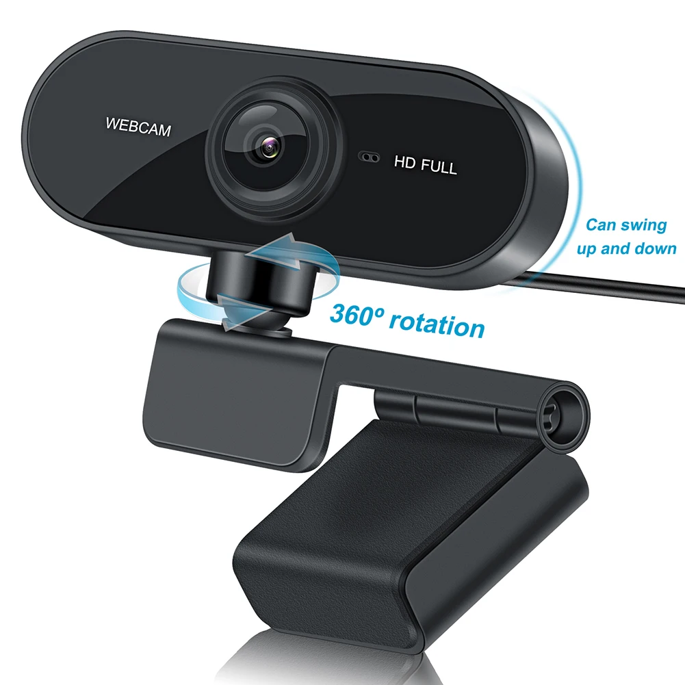 

1080P FHD Web Camera with Mic Rotatable Clip for Video Conference Live Streaming for Laptop Desktop Computer Accessory
