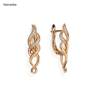 hanreshe luxury stud earrings crystal classic trendy jewelry party small mini geometry snake earrings for woman girl gift