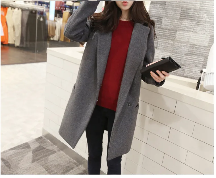 

Women's Blazer Girls Long Fund Concise Suit Cotton Long Clothes Thickening Loose Coat Woman Slim Suit Blazers and Jackets