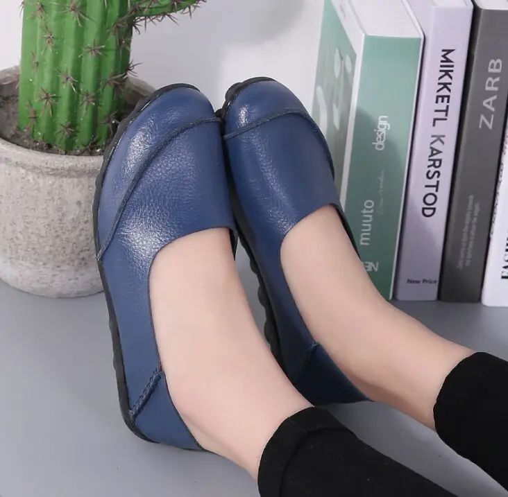 Модная 2019 комфортная мягкая натуральная кожа Повседневная дышащая обувь для