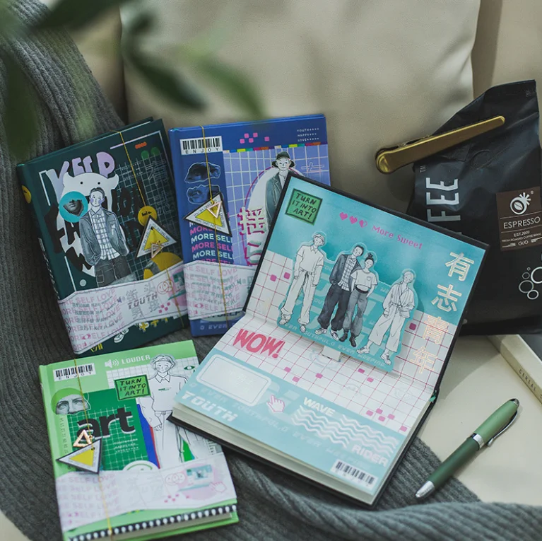 Блокнот планировщик B6 на 164 листов винтажный цветной блокнот с внутренними