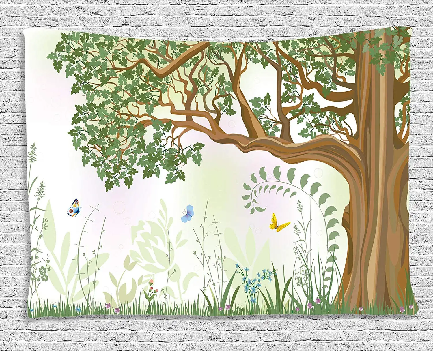 Весенне летняя картина на стену с эффектом масляной травы|Декоративные гобелены|