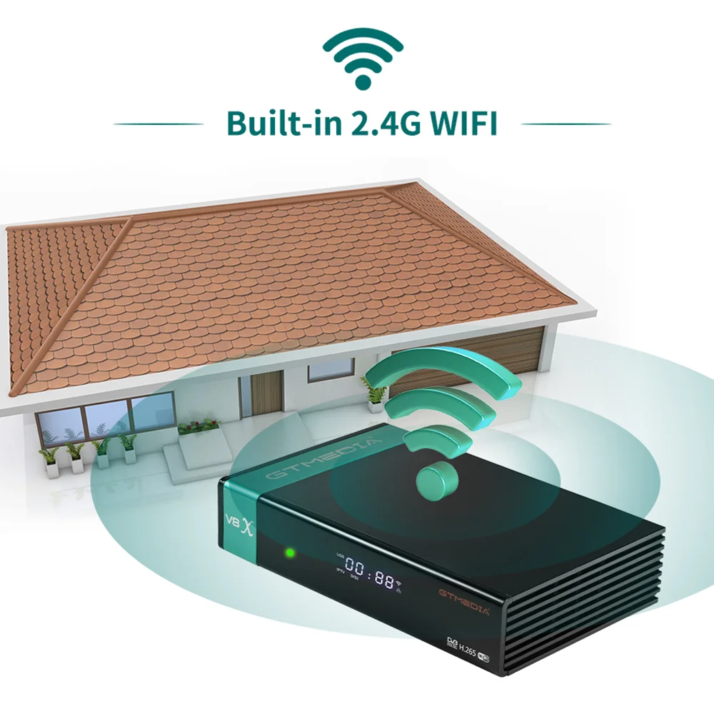 Spain Free Shiping DVB-S2 Satellite Receiver GTMEDIA V8X H.265 DVB S2 V7 S2X Wifi CA Slot Scart Set Top Box GT MEDIA V8 NOVA | Электроника