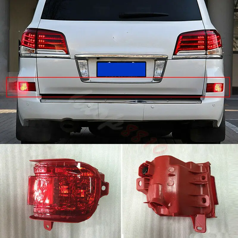 For LEXUS LX570 2012 2013 2014 2015 High quality Car Rear Bumper L&ampR Fog Lamp Reflector Lights DEC 2pcs | Автомобили и