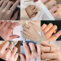 girlfriends gift 2021 new fashion designer korean style luxury jewelry wedding ceremony stainless steel ring wholesale
