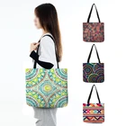Креативная красочная женская сумка с принтом южнозападного Пейсли 2022, Повседневная Большая Сумка-тоут, складные сумки для покупок, дорожные сумки через плечо
