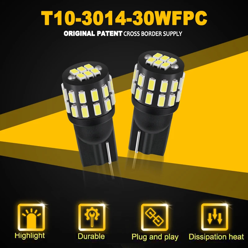 JIACHI 2 шт. T10 W5W светодиодный лампы 168 194 5W5 автомобильные аксессуары циклическая