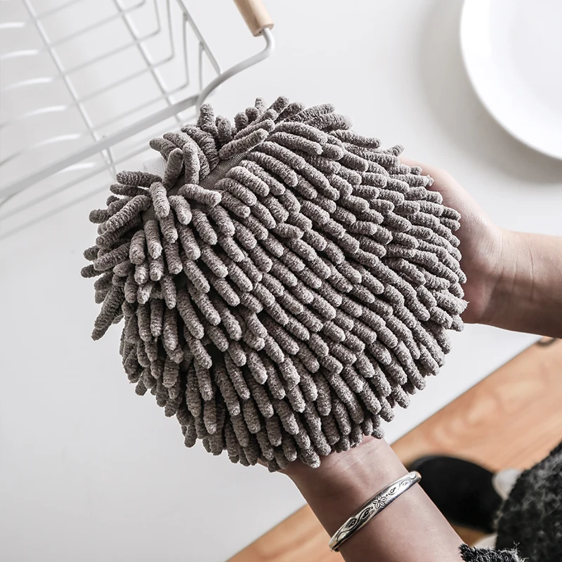 Синель висит гандбол Ванная комната без бархата платок Полотенца дома Кухня