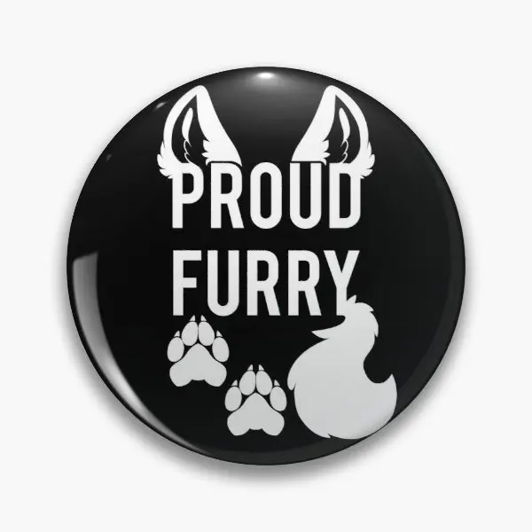 

Proud Furry Customizable Soft Button Pin Funny Cartoon Decor Collar Creative Hat Lapel Pin Badge Fashion Lover Gift Women Cute