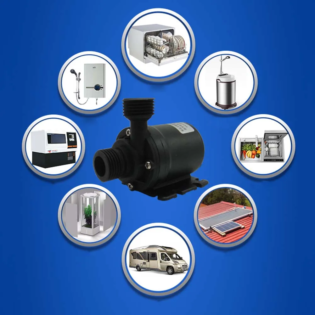 DC 12V Ультра тихий мини IP68 800L/H 19W бесщеточный мотор погружной водяной насос