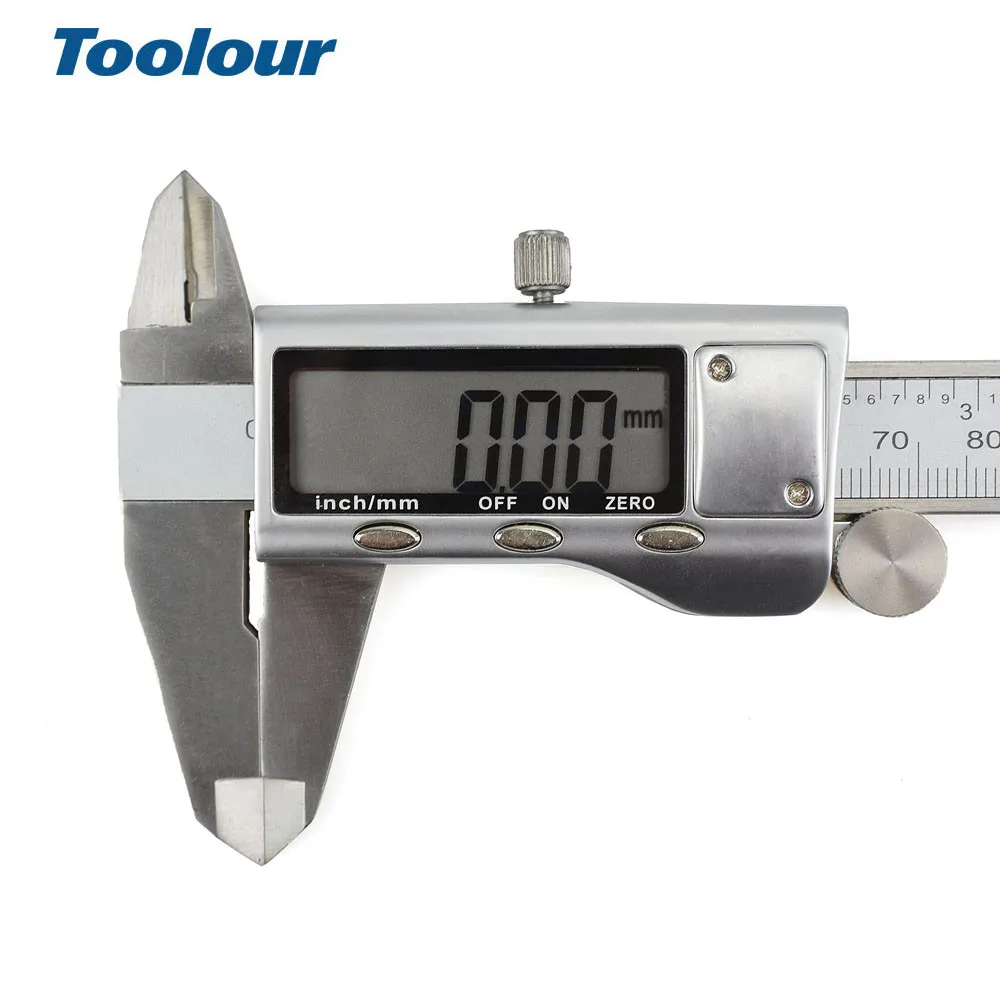 Toolour электронный цифровой штангенциркуль 0-150 мм/0-6 дюймов ЖК-дисплей измерительный инструмент из нержавеющей стали прецизионный штангенциркуль