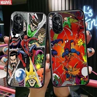 comic spiderman clear phone case for huawei honor 20 10 9 8a 7 5t x pro lite 5g black etui coque hoesjes comic fash design