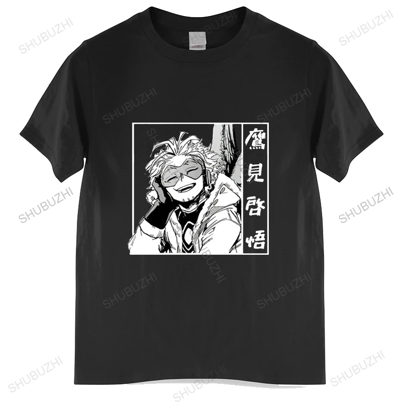 Топ моя геройская академия Мужская футболка с модным рисунком ястреб из