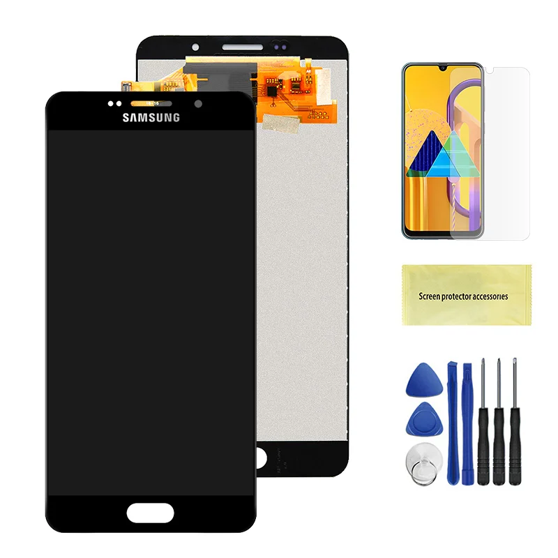 TFT Black Тестирование A7 Дисплей для Samsung Galaxy A7 A710 A710F A710M A700K A7100 ЖК-дисплей Дисплей кодирующий преобразователь сенсорного экрана в сборе - Цвет: TFT Black