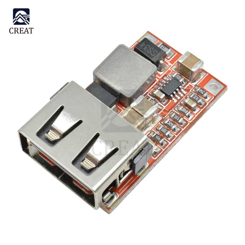 Понижающий преобразователь питания, 6-24 В, 10 в, 12 В, 18 В, 24 В в 5 В, 2,1 А, автомобильный модуль зарядного устройства, USB-интерфейс, DC-DC Понижающий преобразователь питания, 6-24 В, 10 в, 12 В, 18 В, 24 В в 5 В, 2,1 А, автомобильный модуль зарядного устройства, USB-интерфейс, DC-DC