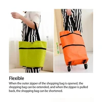 multifunction shopping bag with wheels cart tug trolley case wheels reusable portable fashion admission package large capacity