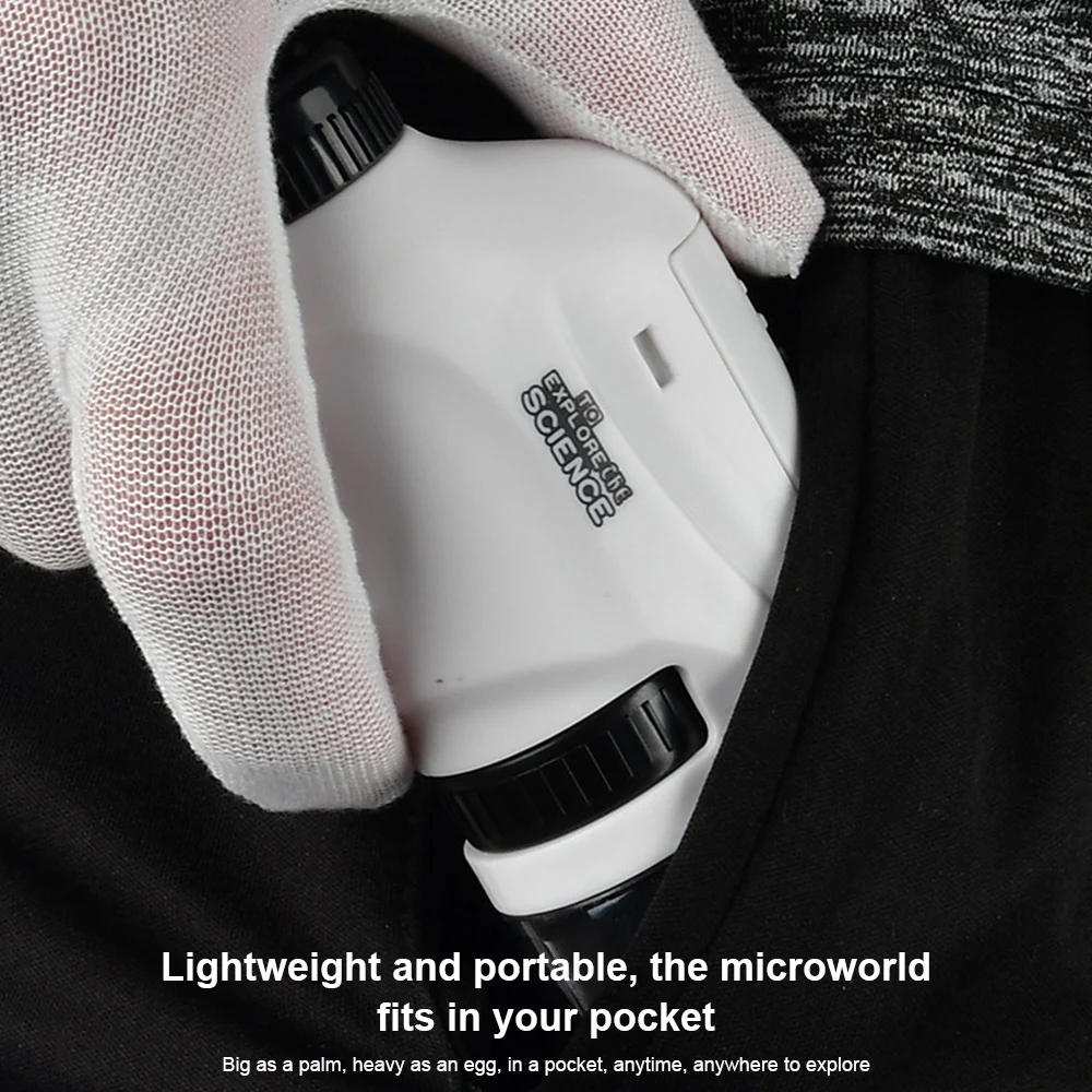 Портативный ручной микроскоп со светодиодной лампой карманный Биологический