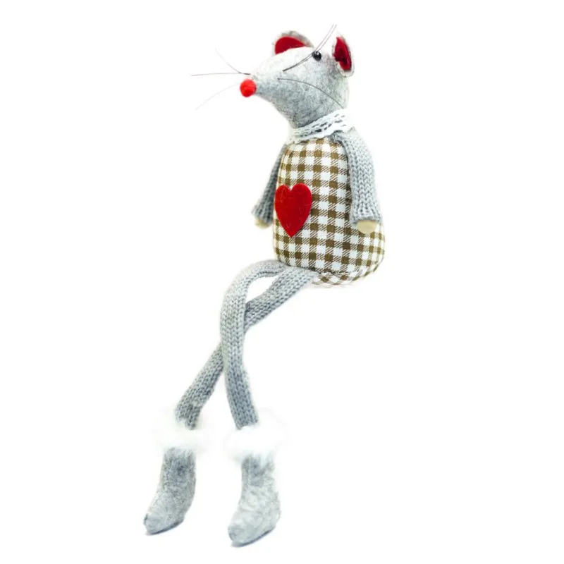 A Christmas Decoration Pendant Cute Mouse Plush Doll House Ornaments Christmas Tree Creative Decorative Accessories - Цвет: A