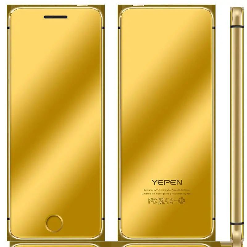 Золотой ULCOOL V66 Plus мобильный телефон 1,6" Супер Мини Ультратонкий Роскошный MP3 Bluetooth пылезащитный ударопрочный телефон - Цвет: Золотой