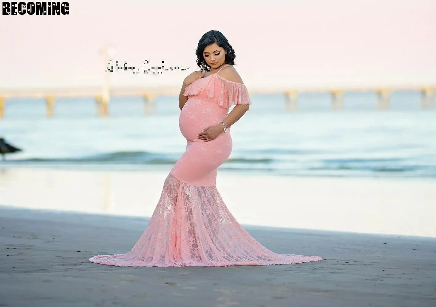 Платье для беременных фотосессии кружевное платье женская одежда макси женское