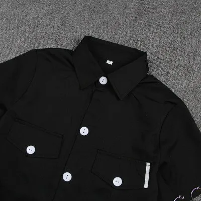 

2020 Japanese Student Jk Uniform black Short Sleeve V-neck Shirt For Girls Middle High School Uniforms School Dress Tops S-XL