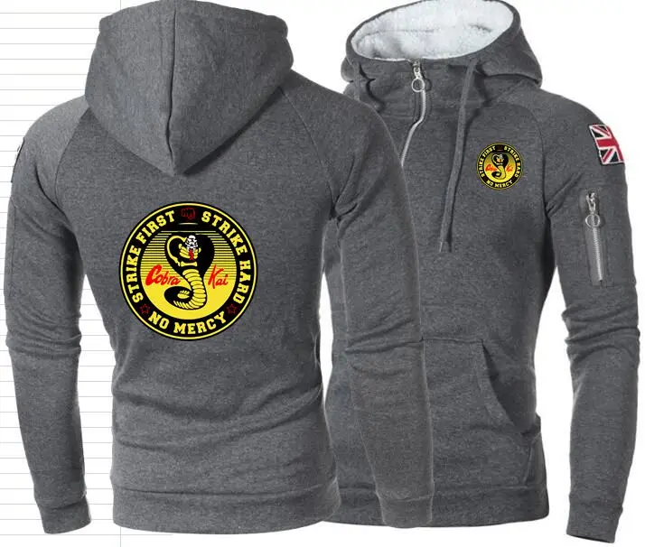 2020 Vestido Verano Cobra Kai Half Zipper Hoodies Men Karate Sweatshirt Cool Black Mamba Cosplay Kobe Bryant Hoodie Jacket 8888 | Мужская