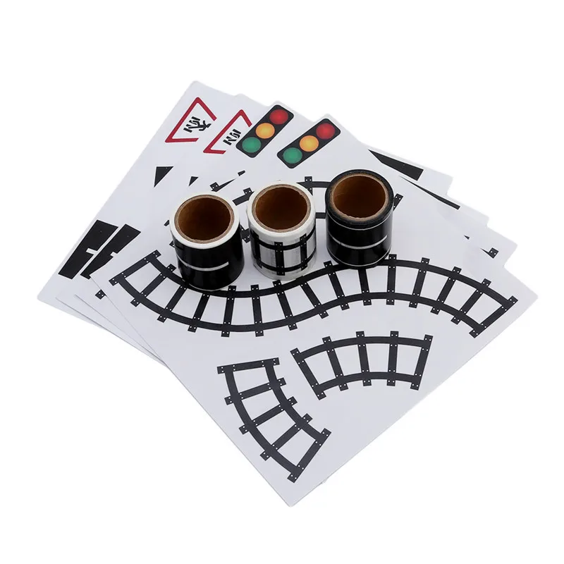 Железная дорога Васи клейкие наклейки детские игрушки дорожного движения