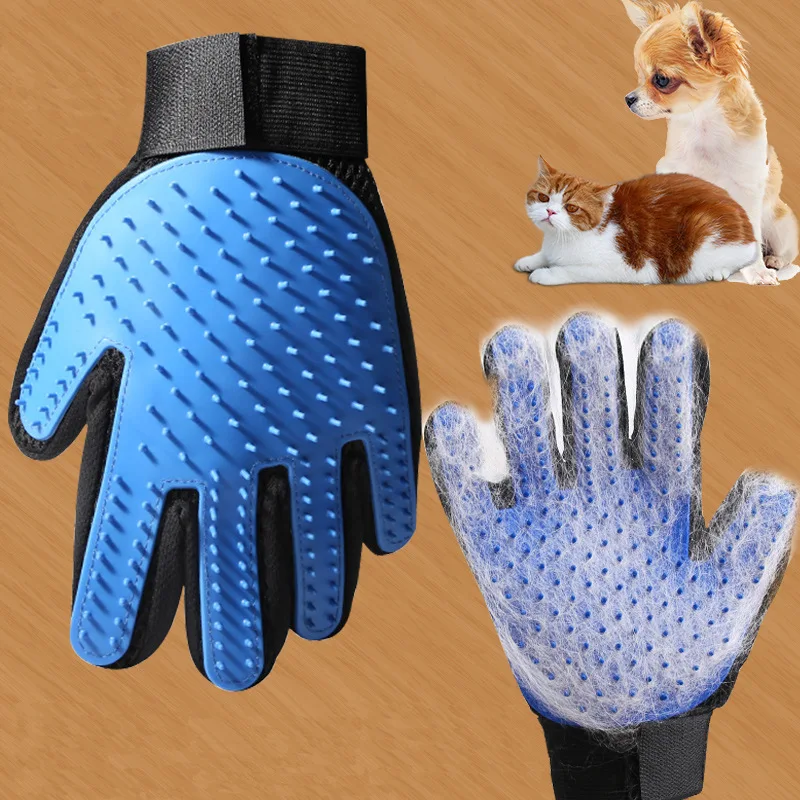 

Silicone Dog Pet Grooming Glove for Cats Brush Comb Deshedding Hair Gloves Dogs Bath Cat Cleaning Pets Supplies Dog Animal Combs