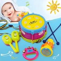 children drum trumpet toy music percussion instrument band kit early learning educational toy gift baby grasp handbell music toy